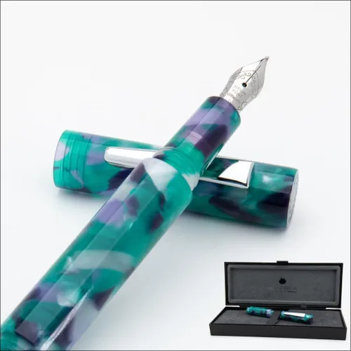 Vista 7 de Monteverde MVP - Pluma estilográfica Diamond Clear - Punta de talón - Mini bolígrafo de bolsillo compacto y versátil - Punta JoWo fabricada