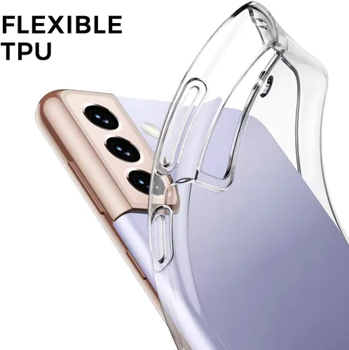 Vista 5 de Funda para Samsung Galaxy S21 Plus, ultra delgada y flexible, TPU resistente a los arañazos, gel de goma suave de silicona protectora transparente
