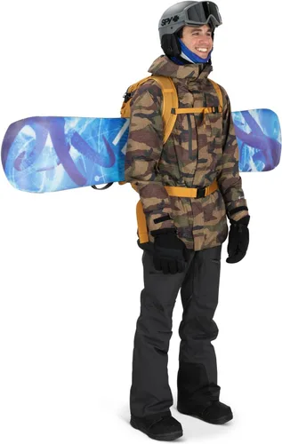 Vista 13 de Osprey Soelden 22L - Mochila de esquí y snowboard para hombre, color amarillo artesano