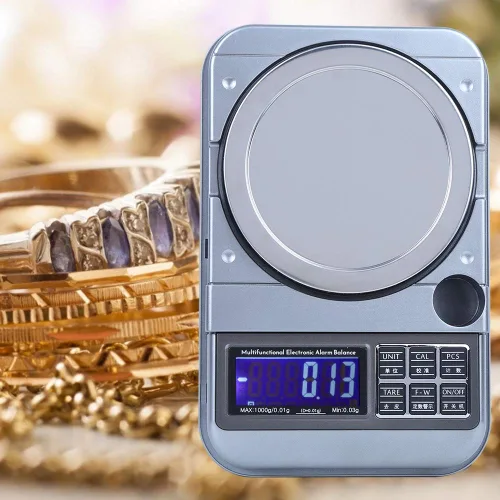 Vista 5 de Topyond Báscula digital de gramos, 35.27 oz/0.00 oz de precisión para joyas y monedas, diseño recargable portátil con temporizador, para pesaje