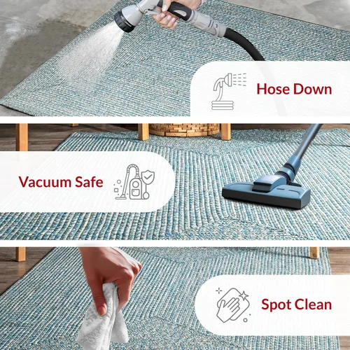 Vista 6 de nuLOOM Alfombra de Área Interior/Exterior Sólida Trenzada a Mano de 2' x 8', Apta para Mascotas, Alto Tráfico, Resistente a la Intemperie