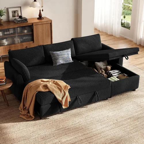 Vista 11 de Sofá modular Cloud de 105 pulgadas, sofá modular en forma de L con asiento profundo, sofás sin hueso para sala de estar y dormitorio, tapicería
