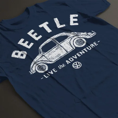 Vista 4 de Volkswagen Beetle Black Live The Adventure - Camiseta para hombre