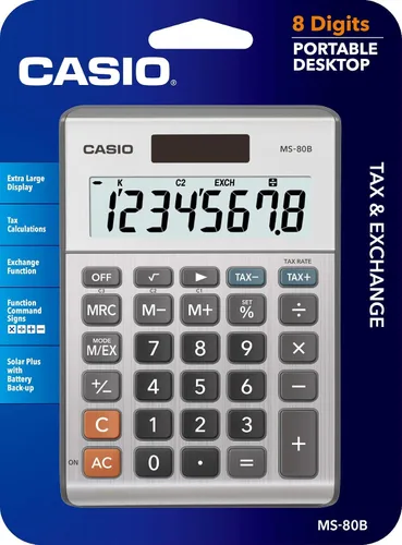 Vista 3 de Calculadora de escritorio Casio MS-80B de funciones estándar