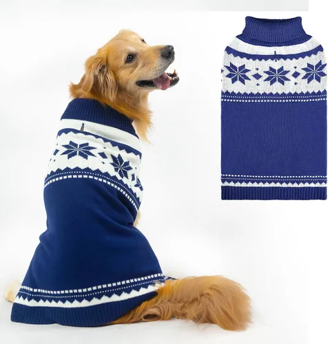 Vista 16 de Suéter Mihachi para perro - Ropa de abrigo de invierno con tiras coloridas para clima frío