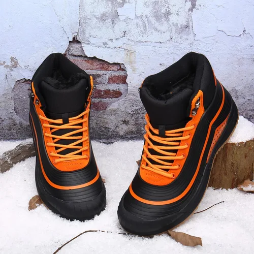 Vista 9 de ulogu Men's Snow BootsWaterproof Insulated Fur Lined BootiesLightweight Winter Shoes