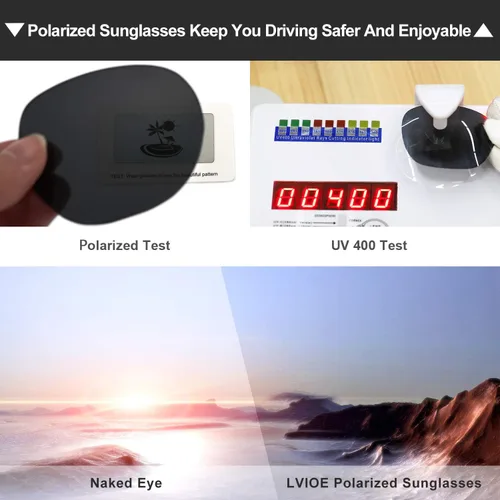 Vista 6 de LVIOE - Gafas de sol polarizadas fotocromáticas para actividades al aire libre con protección UV400