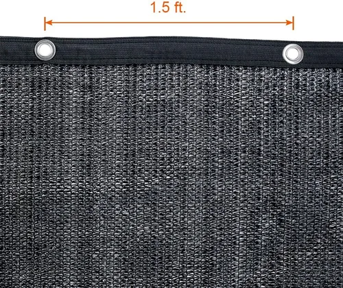 Vista 3 de Agfabric 40% protector solar con ojales para jardín y patio, 6 x 20 pies, color negro
