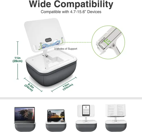 Vista 6 de elitehood Soporte de Almohada para iPad para Regazo, Soporte de Almohada para Tableta con Ángulo Ajustable, Soporte de Cojín Suave para Tableta