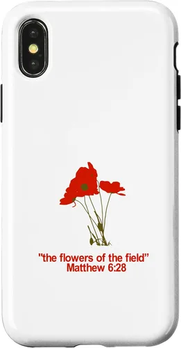 Vista 5 de Look at All The Beautiful Flowers of The Field Matthew 6:28 Case for iPhone 17