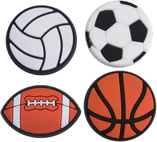 Vista 5 de WSPXX Lote de 30, 50, 100 piezas aleatorias de zapatos de pelota deportiva para zapatos y pulseras, regalos de fiesta