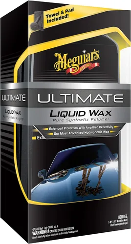Vista 2 de Meguiar's, conjunto de cera y abrillantador con paño de microfibra, almohadillas de espuma y compuesto