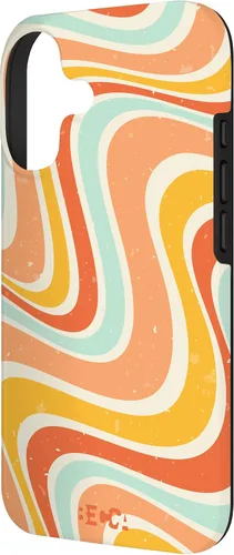 Vista 2 de Retro Groovy Liquid Swirl Hippie 70's 80's Psychedelic Phone Case para iPhone 17