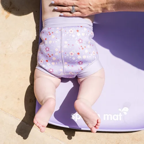 Vista 4 de Splash About Happy Nappy - Pañal de natación reutilizable, color lila primavera, 12-24 meses
