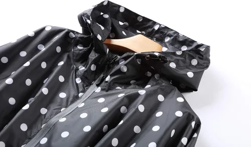 Vista 3 de Poncho de lluvia impermeable para mujer con cremallera de capucha al aire libre, senderismo, ciclismo