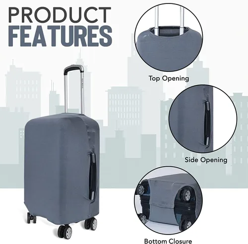 Vista 5 de Funda de equipaje de viaje I Protector de maleta aprobado por la TSA I Fundas de equipaje para maleta I Funda de maleta Bolsa I Protector
