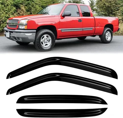 Vista 77 de Protectores de lluvia de ventana para Ford F150 SuperCab 2004-2014 2 piezas deflector de ventana para 09-14 F-150 con 2 puertas delanteras