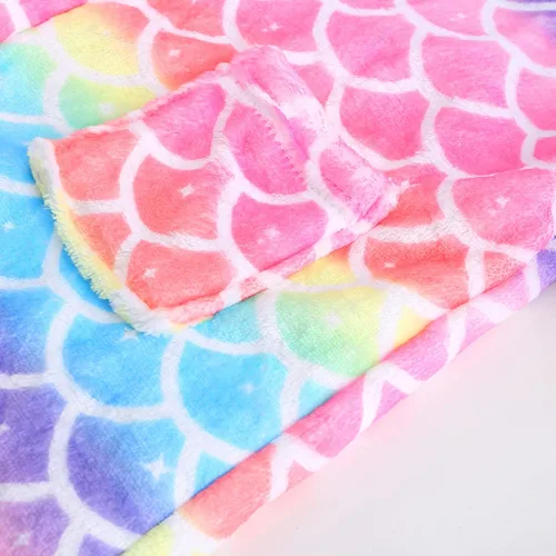 Vista 4 de Jxstar Batas de baño a juego para niñas y muñecas, batas de felpa de forro polar para dormir