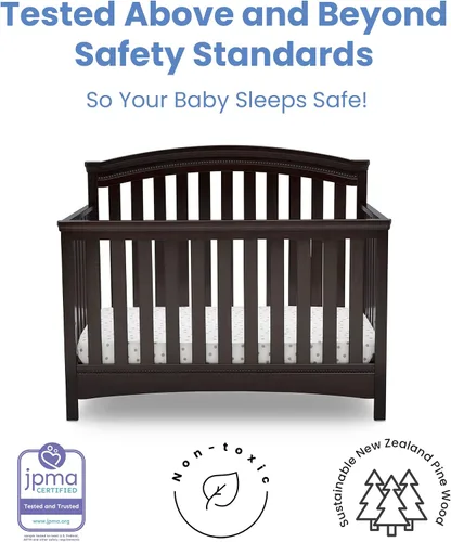 Vista 12 de Delta Children Emerson - Cuna convertible 4 en 1, certificado Greenguard Gold, chocolate negro