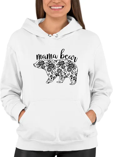 Vista 5 de Go All Out Sudadera con capucha para el día de la madre para hombre y mujer con diseño de flores