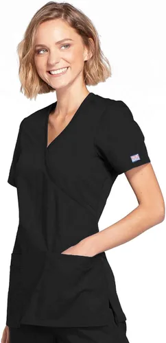 Vista 4 de Cherokee Women's Workwear Originals Mock Wrap Scrubs Shirt