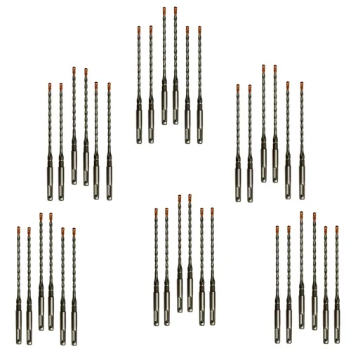 Vista 8 de Brocas de martillo giratorio hexagonal SDS Plus de 3/16 pulgadas x 7 pulgadas para tornillo de hormigón, 12 unidades, 3/16 x 7 pulgadas, brocas SDS