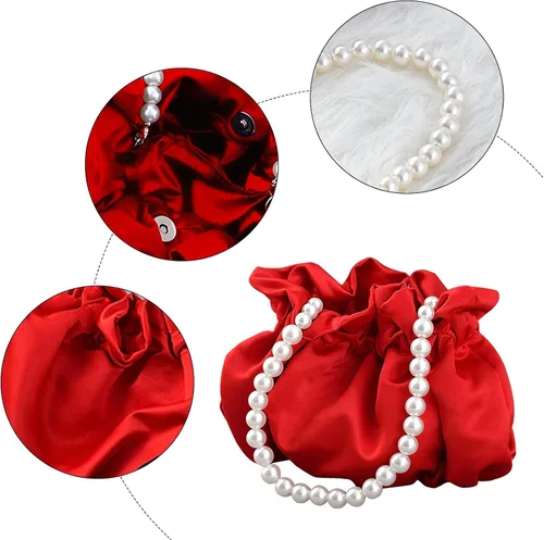 Vista 3 de LAKSMI Mini bolso de cubo con cadena de perlas