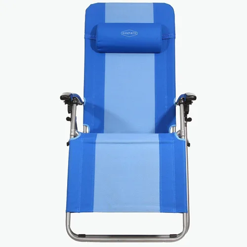 Vista 8 de Kamp-Rite Silla de césped de playa reclinable plegable para exteriores con Azul