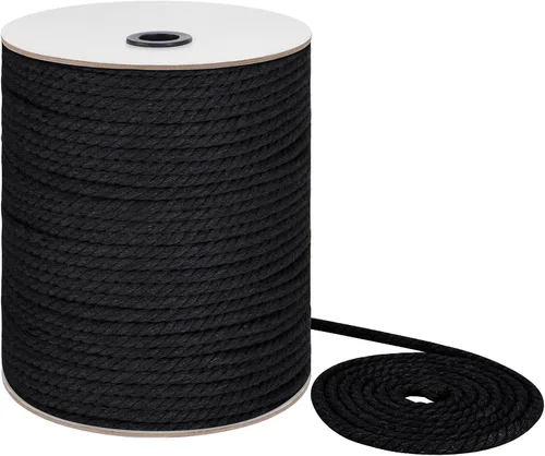 Vista 13 de Cuerda de macramé de 0.118 in x 328 yardas Cuerda de macramé 100% algodón natural 3 hebras de algodón trenzado para colgar plantas hecho a mano