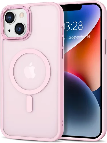 Vista 73 de Anuck - Funda magnética para iPhone 11 compatible con MagSafe, carcasa trasera mate translúcida dura, borde de TPU, delgada, resistente a impactos