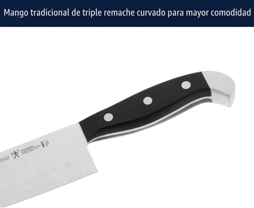Vista 5 de HENCKELS Juego de 12 piezas de alta calidad con cuchillos llamativos y soporte, afilados como una navaja, diseñados en Alemania con más de 100 años
