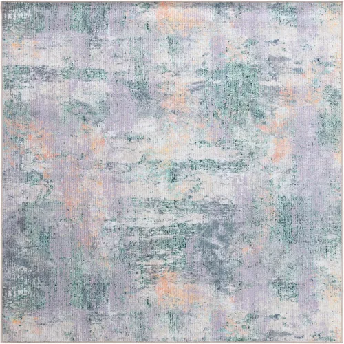 Vista 9 de SAFAVIEH Sequoia Collection - Alfombra para pasillo, 2 pies 2 pulgadas x 9 pies, verde y morado, diseño abstracto moderno, no desprende pelusa