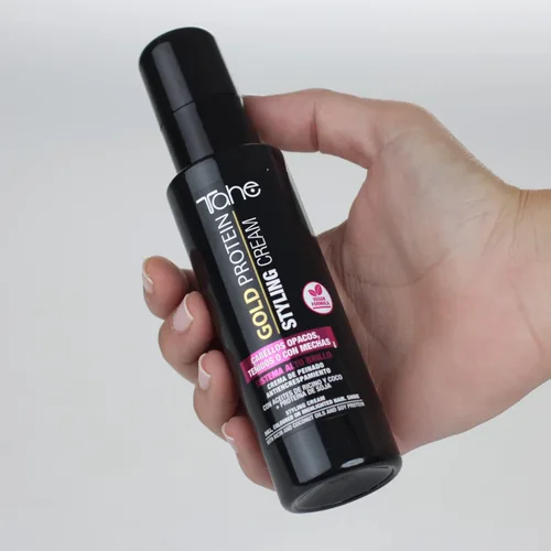 Vista 3 de Tahe Crema de peinado Gold Protein para cabello teñido o resaltado 3.4 fl oz