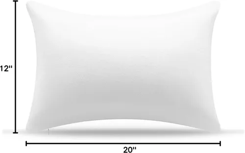Vista 8 de AM AEROMAX 12 × 20 Inserto de almohada de espuma viscoelástica - Almohada rectangular de soporte lumbar para cojín decorativo, sofá, sillón, cama