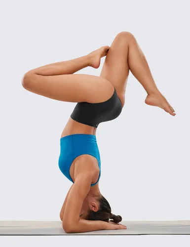 Vista 4 de CRZ YOGA Butterluxe - Pantalones cortos para mujer, cobertura completa, pantalones cortos de entrenamiento de cintura alta, pantalones cortos