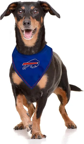 Vista 3 de Pets First NFL Buffalo Bills Banda Anudable para Mascotas, Pequeño/Mediano. Bandana, Bufanda y Babero para Perro y Gato. La Bandana Definitiva