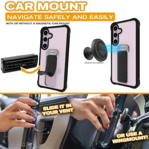 Vista 35 de Scooch Wingman - Funda con función atril para Samsung Galaxy S9 [protección contra caídas de 10 pies] [soporte bidireccional] funda protectora a