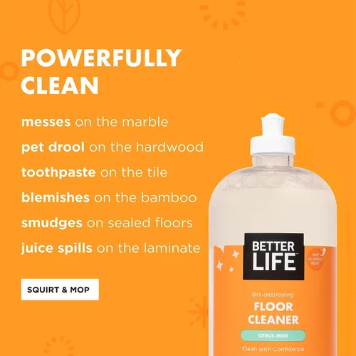 Vista 3 de Limpiador de pisos Better Life - Limpiador líquido multiusos para madera, baldosas, laminado, vinilo, bambú - Limpiador de suelos de madera dura