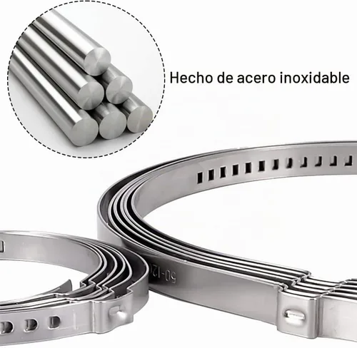 Vista 3 de 10 piezas de kit de abrazadera de arranque de eje CV, abrazadera de eje de transmisión ajustable de acero inoxidable, 5 piezas pequeñas y 5 piezas