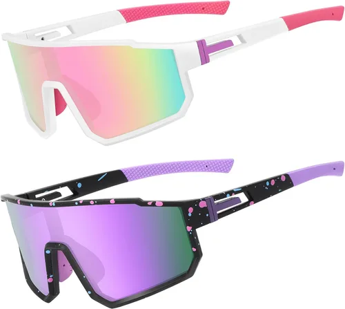 Vista 21 de Gafas de sol deportivas para niños, polarizadas, con protección UV400, para niños y niñas, para béisbol, softbol, ciclismo