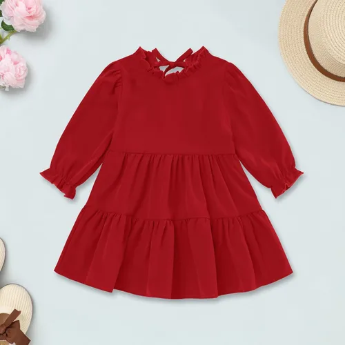 Vista 3 de Vestido de manga larga para bebé, vestido de otoño para niña