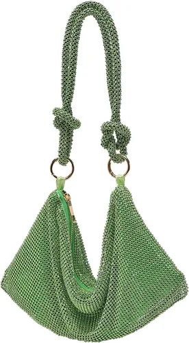 Vista 4 de LETODE Bolso de mano de lujo con borlas para mujer, bolso de mano de imitación para boda