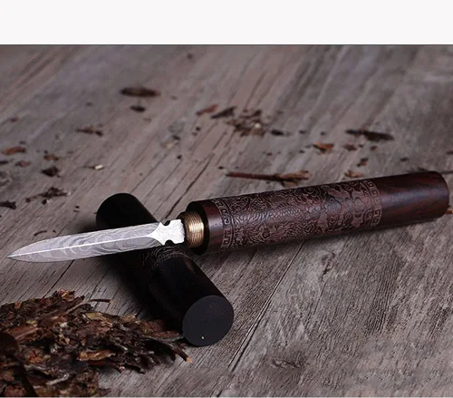 Vista 5 de haowei 1 Uds. Acero inoxidable con mango de madera Puer Puerh Cuchillo de té Aguja Ice Pick Tea Cake Pick Herramienta para romper ladrillo