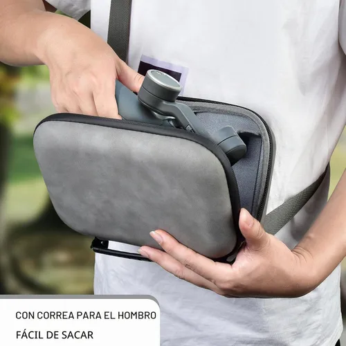 Vista 13 de ANKHOH Funda de cardán para DJI Osmo Mobile 8/7P/7, bolso de hombro de Gris