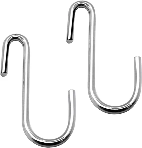 Vista 13 de YourGift Paquete de 6 ganchos en S extralargos y resistentes de 10 pulgadas para plantas colgantes, armario, flores, canastas, jardín, patio, Negro