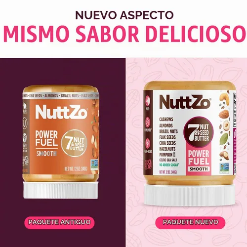 Vista 6 de Nuttzo Natural Power Fuel Seven - mantequilla de nueces y semillas