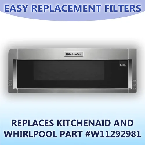 Vista 6 de W11282981 - Filtro de carbón para microondas, hidromasaje y KitchenAid 2-pack pre-cut replacement; snaps into over-the-range hood vents; absorbs