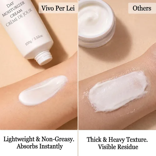 Vista 4 de Vivo Per Lei Crema de día - Crema facial del mar muerto para piel opaca y seca - Crema de día hidratante con manteca de karité - Hidratante de día