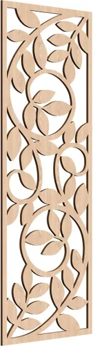 Vista 67 de 9 3/8"W x 24 3/8"H x 1/4"T Utica Decorativo Fretwork Madera Paneles de Pared, Abedul