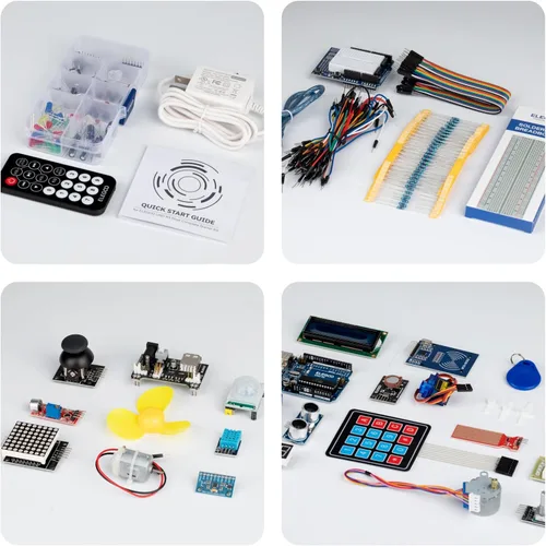 Vista 2 de Kit inicial completo para Arduino Uno R3 con tutorial (63 artículos) de Elegoo
